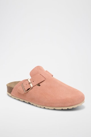 Sabots en nubuck Zueco - Saumon