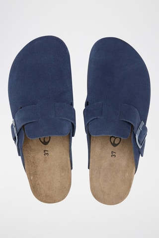 Sabots en nubuck - Bleu