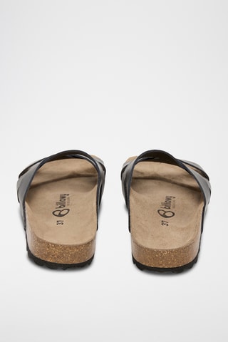 Mules en cuir - Noir