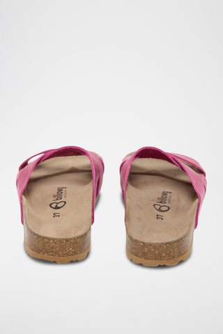 Mules en cuir - Rose