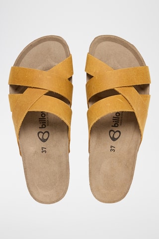 Mules en cuir - Jaune