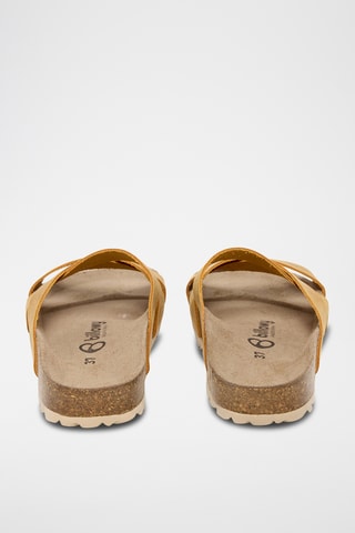 Mules en cuir - Jaune