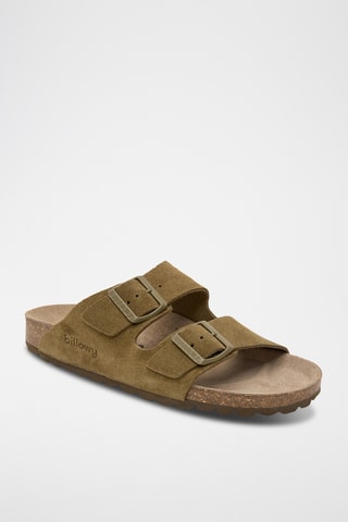 Mules en cuir - Kaki