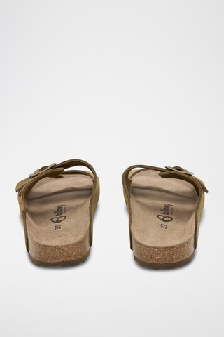 Mules en cuir - Kaki