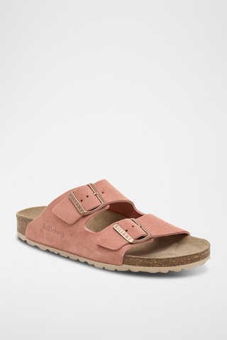 Mules en cuir - Saumon