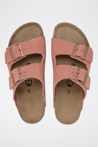 Mules en cuir - Saumon