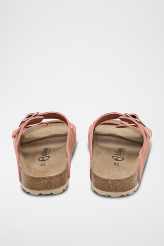 Mules en cuir - Saumon