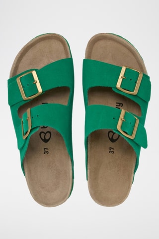 Mules en cuir - Vert