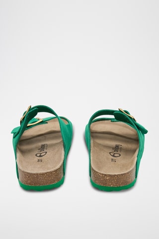 Mules en cuir - Vert