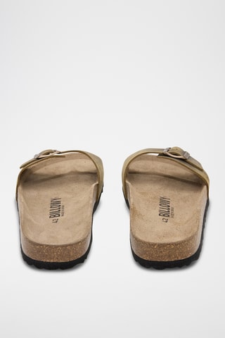 Mules en cuir - Kaki