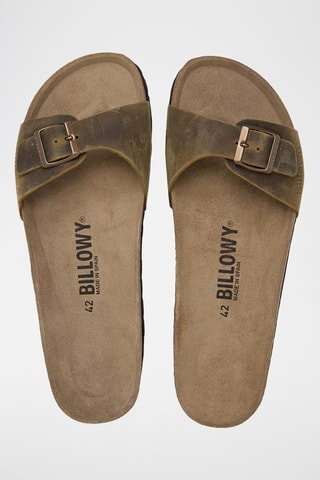 Mules en cuir - Kaki