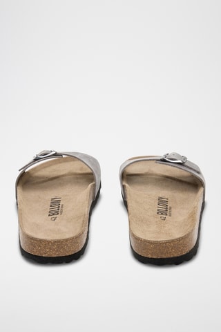 Mules en cuir - Gris