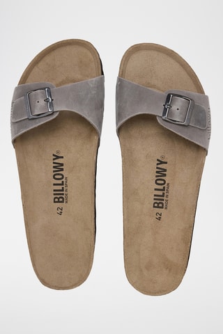 Mules en cuir - Gris