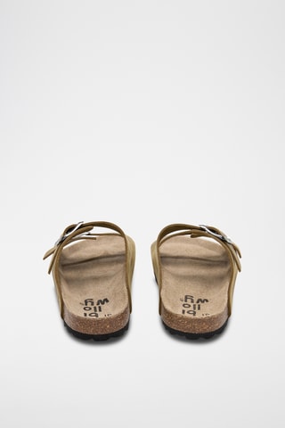 Mules en cuir - Kaki