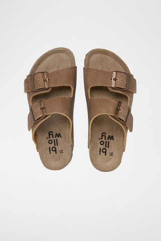 Mules en cuir - Marron