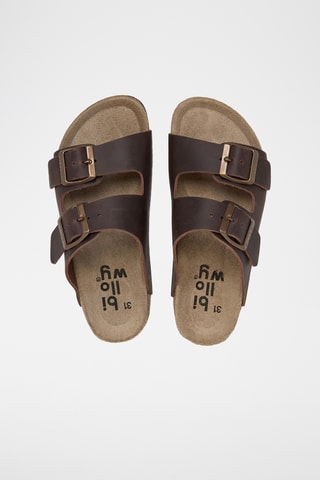 Mules en cuir - Marron