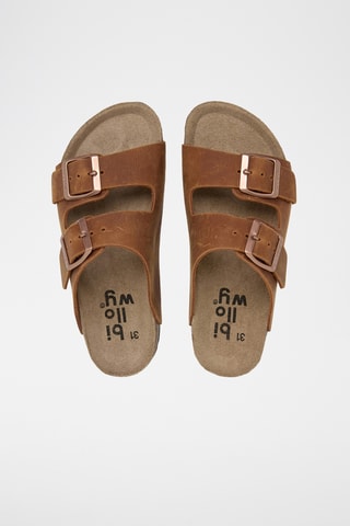 Mules en cuir - Marron