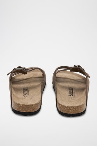 Mules en cuir - Marron