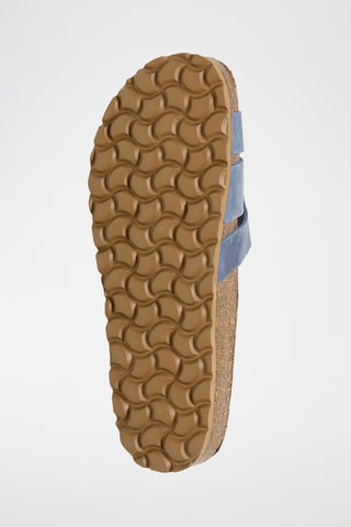 Mules en cuir - Bleu