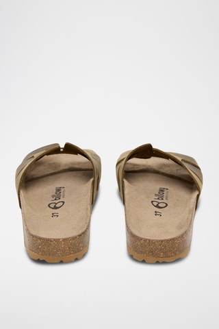 Mules en cuir - Kaki