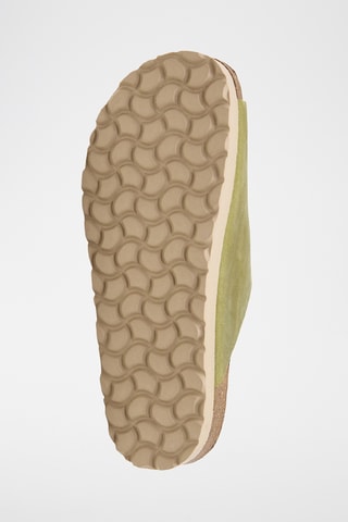 Mules plateformes en cuir - Vert