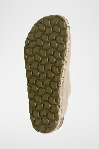 Mules plateformes en nubuck - Kaki