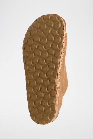 Mules plateformes en nubuck - Marron