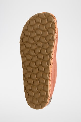 Mules plateformes en nubuck - Orange