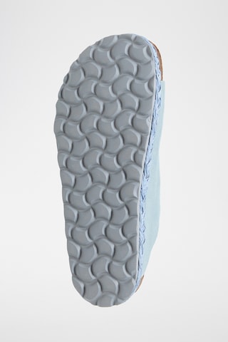 Mules plateformes en nubuck - Bleu clair