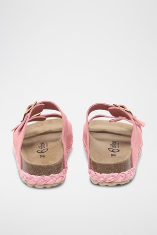 Mules plateformes en nubuck - Rose