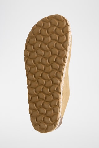 Mules plateformes en nubuck - Beige