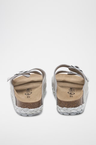 Mules plateformes en nubuck - Gris