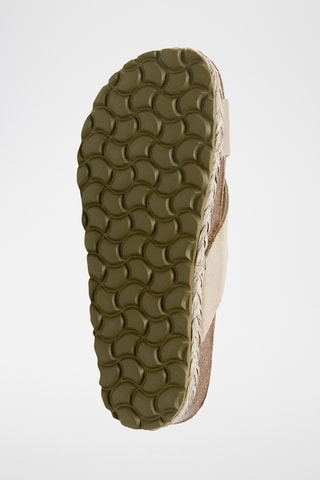 Mules plateformes en nubuck - Kaki