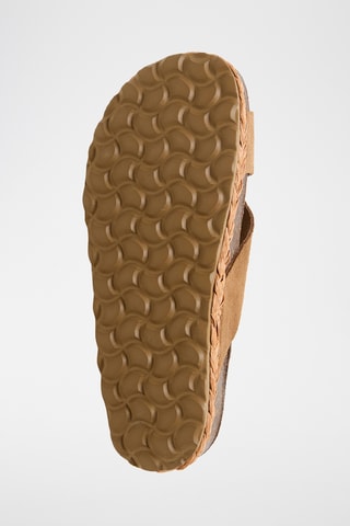 Mules plateformes en nubuck - Marron