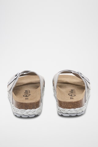 Mules plateformes en nubuck - Gris