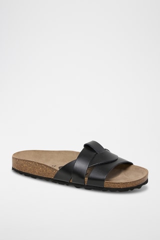 Mules en cuir - Noir