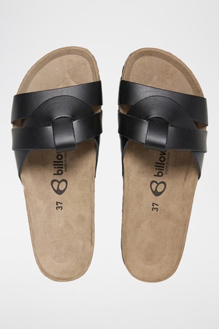 Mules en cuir - Noir