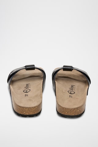 Mules en cuir - Noir