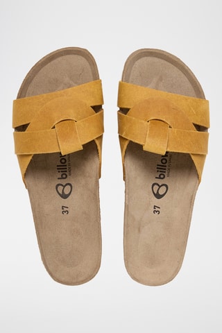 Mules en cuir - Jaune