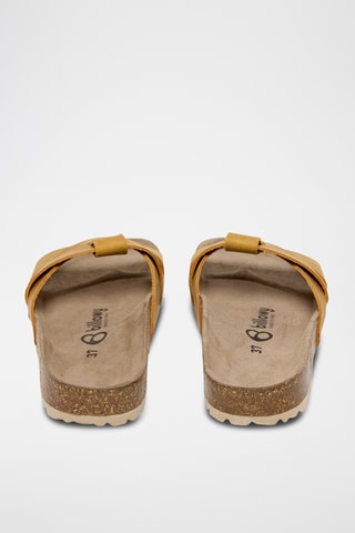 Mules en cuir - Jaune