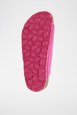 Mules en cuir - Fuchsia