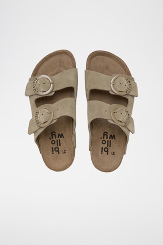 Mules en cuir - Kaki