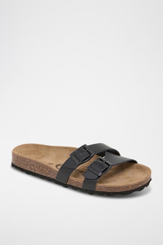 Mules en cuir - Noir