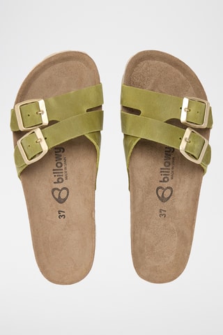 Mules en cuir - Vert