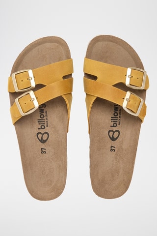 Mules en cuir - Jaune