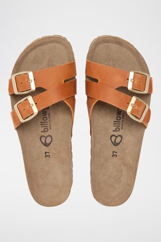 Mules en cuir - Orange