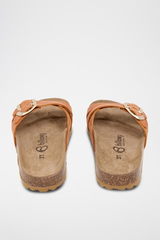 Mules en cuir - Orange