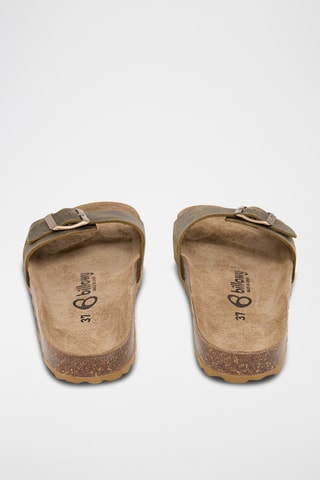 Mules en cuir - Kaki