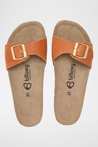 Mules en cuir - Orange