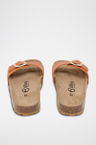 Mules en cuir - Orange